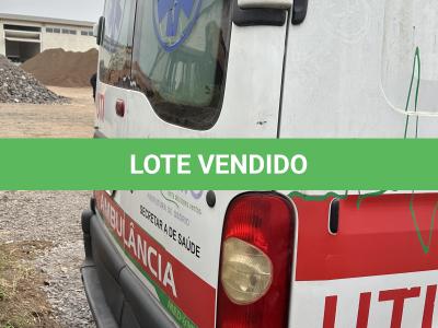 LOTE 002 - RENAULT MASTER SITEI MD AMBULÂNCIA