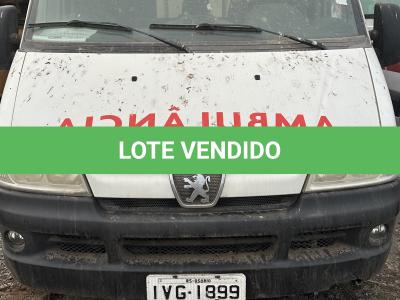 LOTE 004 - PEUGEOT BOXER, ROTAN, AMBULÂNCIA