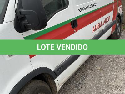 LOTE 002 - RENAULT MASTER SITEI MD AMBULÂNCIA
