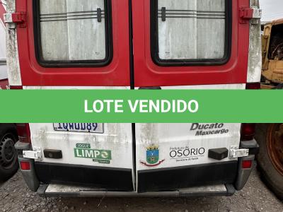 LOTE 001 - SUCATA - FIAT/DUCATO MC ROTAN AMBULÂNCIA